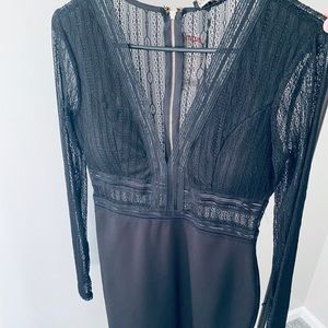 Long sleeve Black Mini Dress